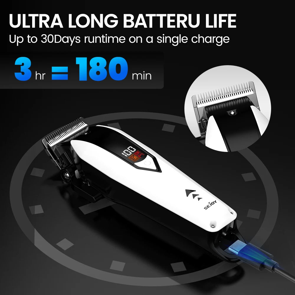 Sejoy Portable Combo Kit Barber Hair Clipper For Men Professional Electric Beard Hair Trimmer Rechargeable Haircut
