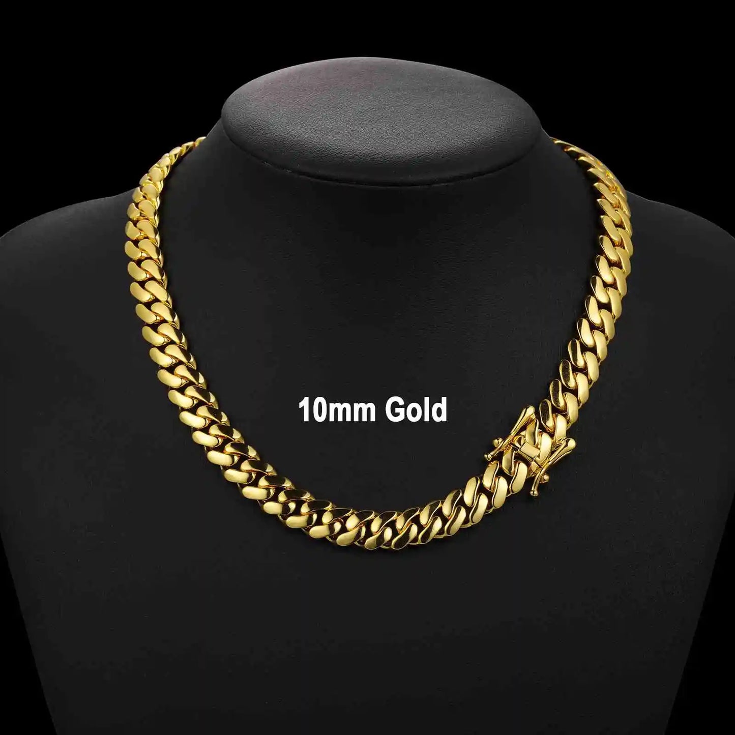 Hiphop/Rock Necklaces Full Miami Curb Link Necklace Men 9mm-14mm-20mm-25mm Bracelet For Men Jewelry High Quality - TrendForce25