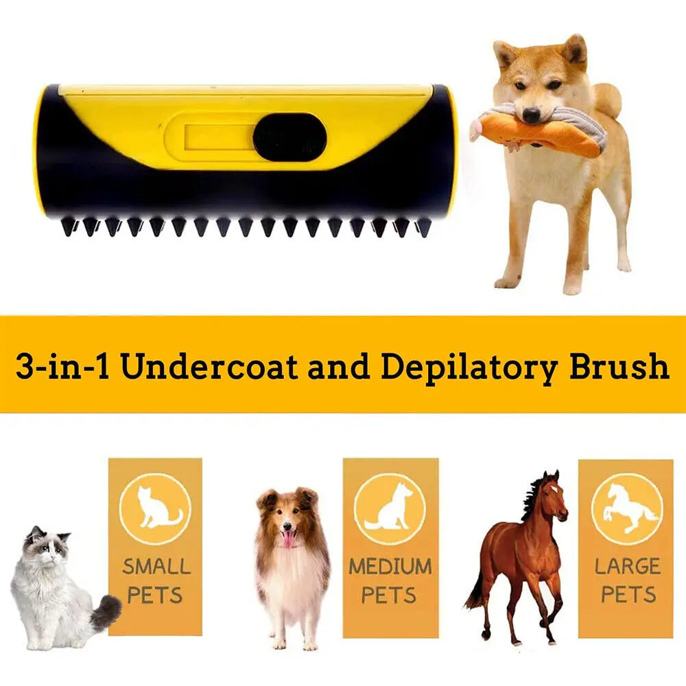 Pet Dog Hair Comb Hair Removal Combs Lint Roller Dog Cat Puppy Cleaning Brush Cats Sofa Carpet Hair Shedding Trimmer Deshedding - TrendForce25
