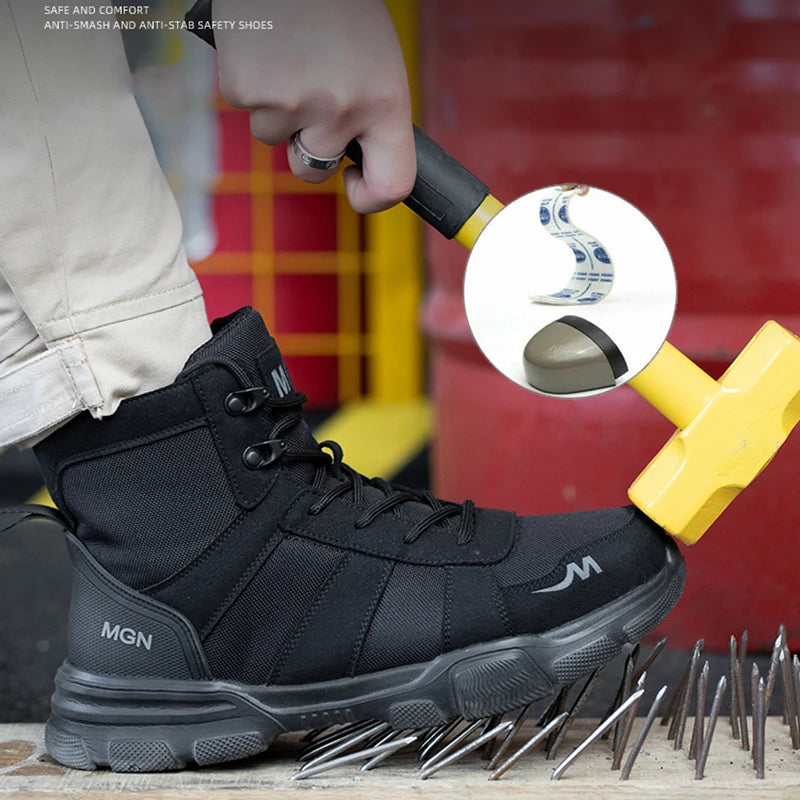 Work Boots Indestructible Safety Shoes Men Steel Toe Shoes Puncture-Proof Sneakers Male Footwear Shoes Women Non Slip Work Shoes - TrendForce25