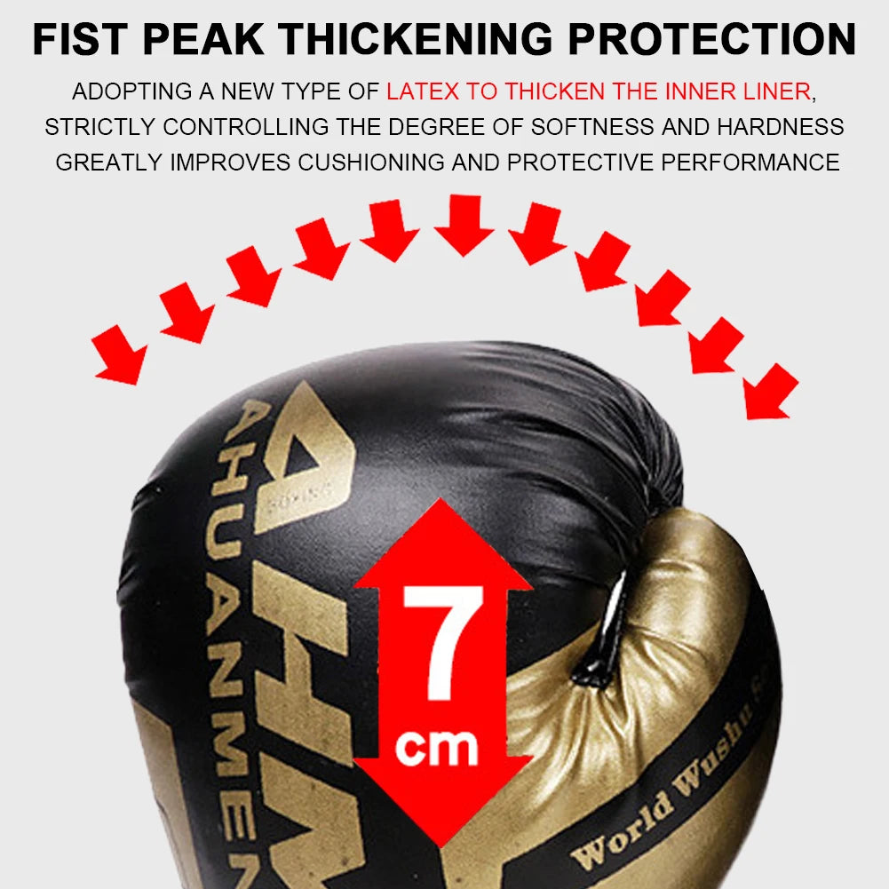 1 Pair Boxing Gloves Adults Women Men Boxing Sanda Gloves Unisex Boxing Training Exercise Leather Gloves Sports Protection Mitts