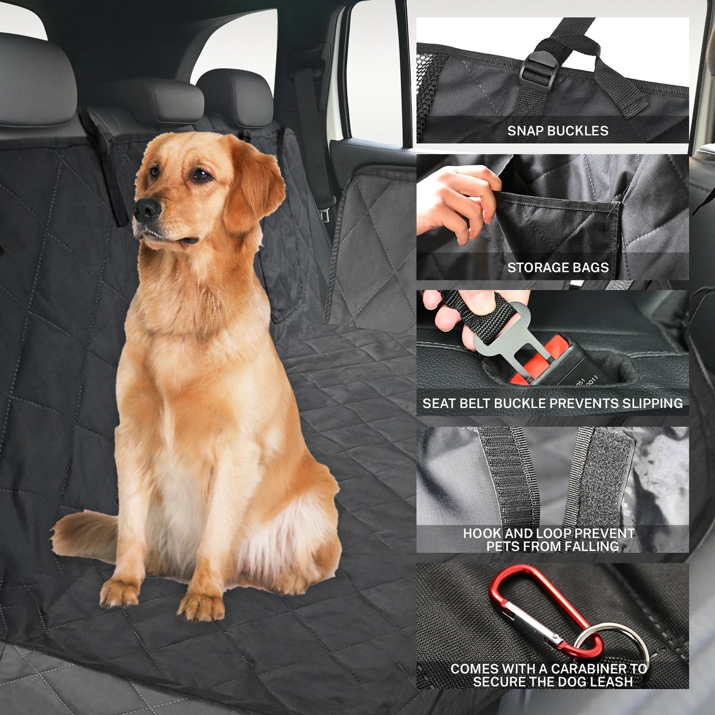 Car Dog Rear Seat Cover Waterproof Pet Travel Cargo Mat Hammock Dogs Rear Back Row Cushion Protector Safety Boot Trunk Pad Liner - TrendForce25