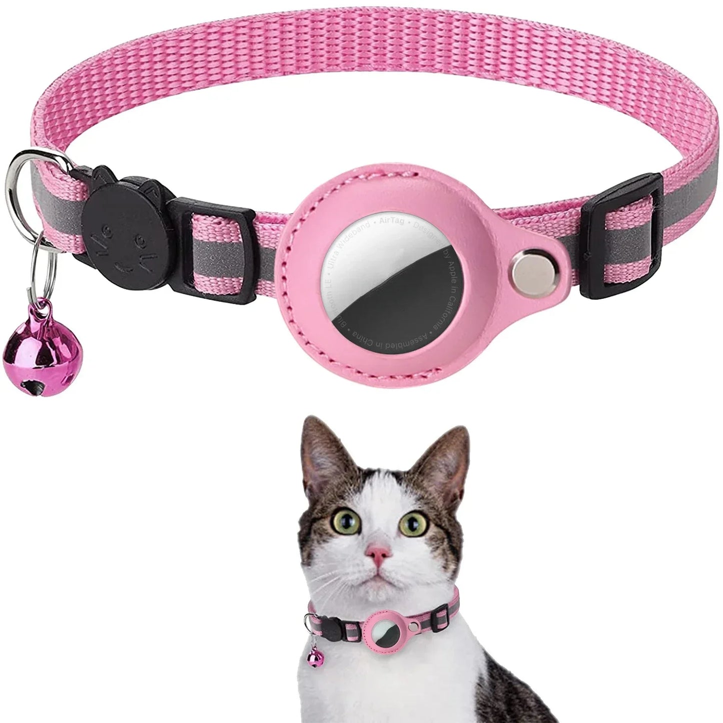 Cat Positioning Collar Protective Case with Reflective Bell for Apple Airtag - TrendForce25