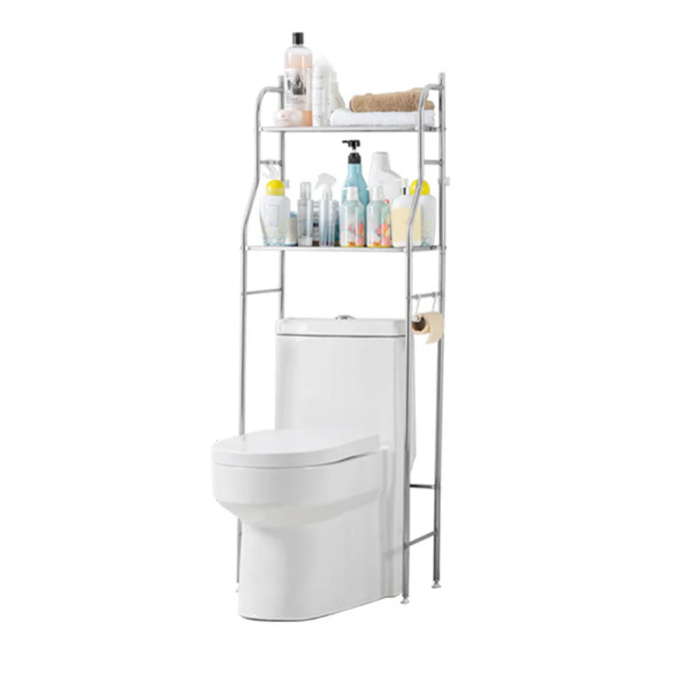 Over Toilet Storage Shelf,2/3-Tier Freestanding Over The Toilet Storage,Metal Bathroom Shelves with Paper Holder and Removable - TrendForce25