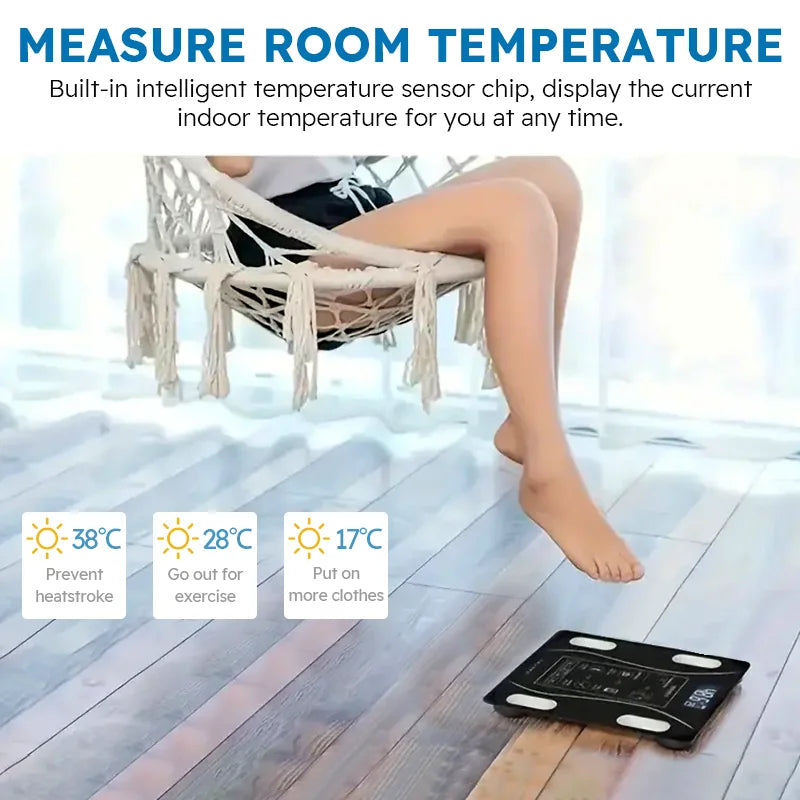 Smart Body Fat Scale Wireless LED Digital Bathroom Weight Scale Body Composition Analyzer Testing Scale - TrendForce25