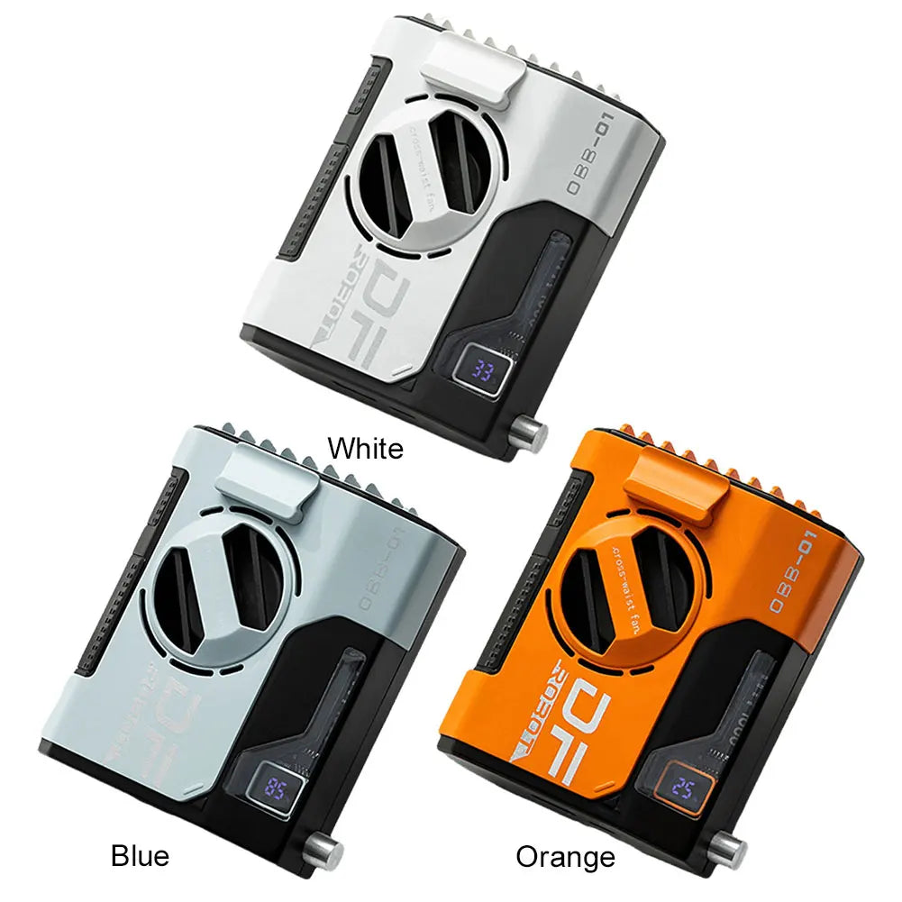 Portable Waist Fan Rechargeable 5 Speeds Waist Hanger Fan Strong Airflow Outdoor Camping Fan for Outdoor Jobsite Climbing Hiking