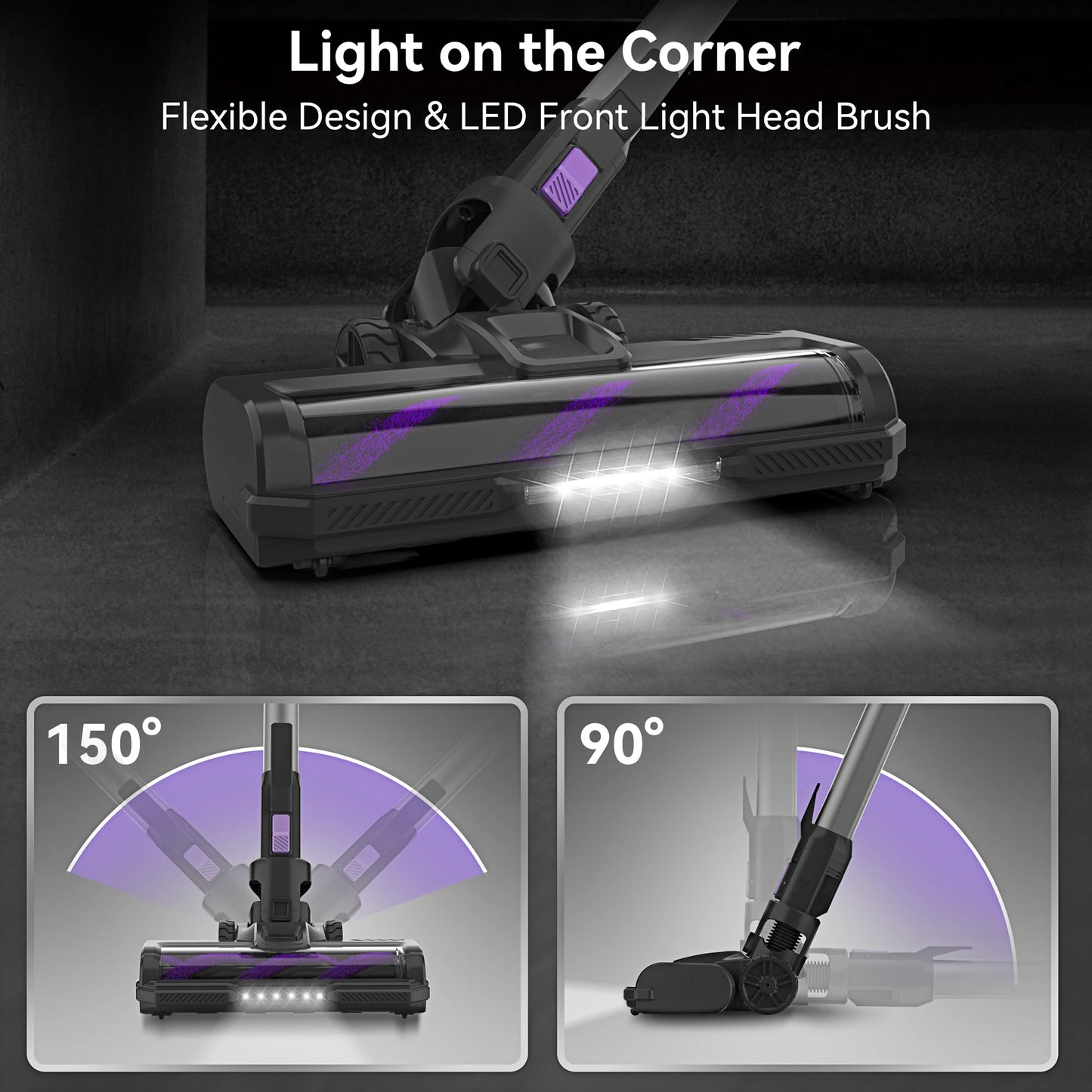 INSE S10 Cordless Vacuum Cleaner, 6-in-1 Stick Vacuum with 30Kpa 350W Suction, Max 50 Min Runtime Rechargeable Vacuum Cleaner - TrendForce25
