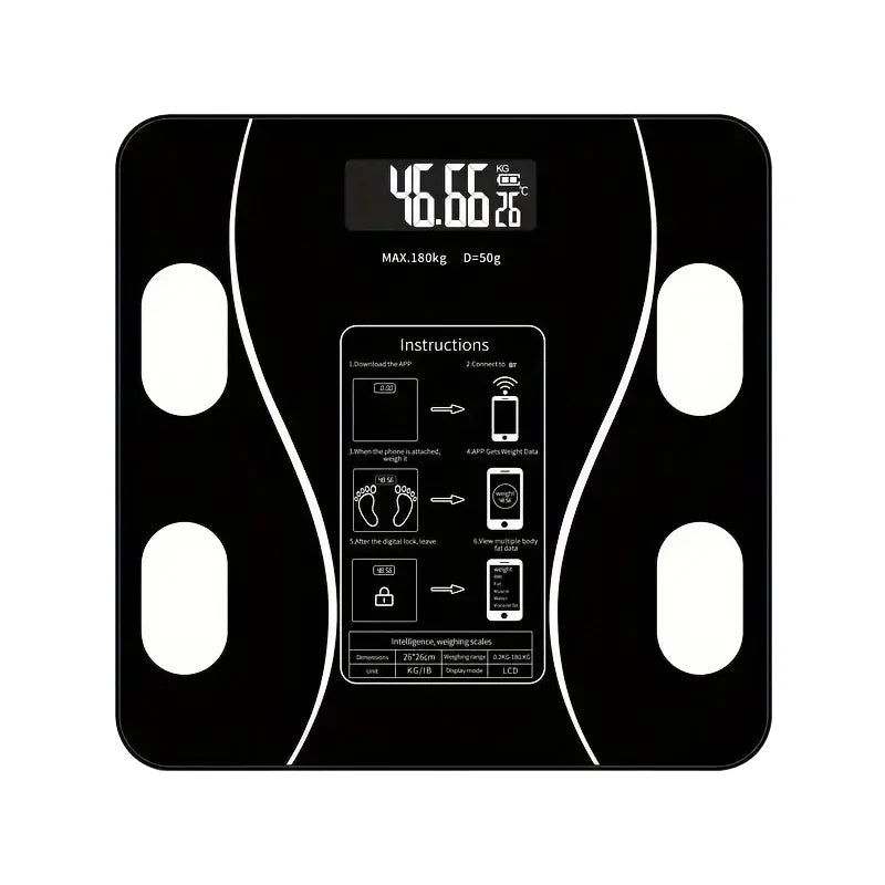 Smart Body Fat Scale Wireless LED Digital Bathroom Weight Scale Body Composition Analyzer Testing Scale - TrendForce25