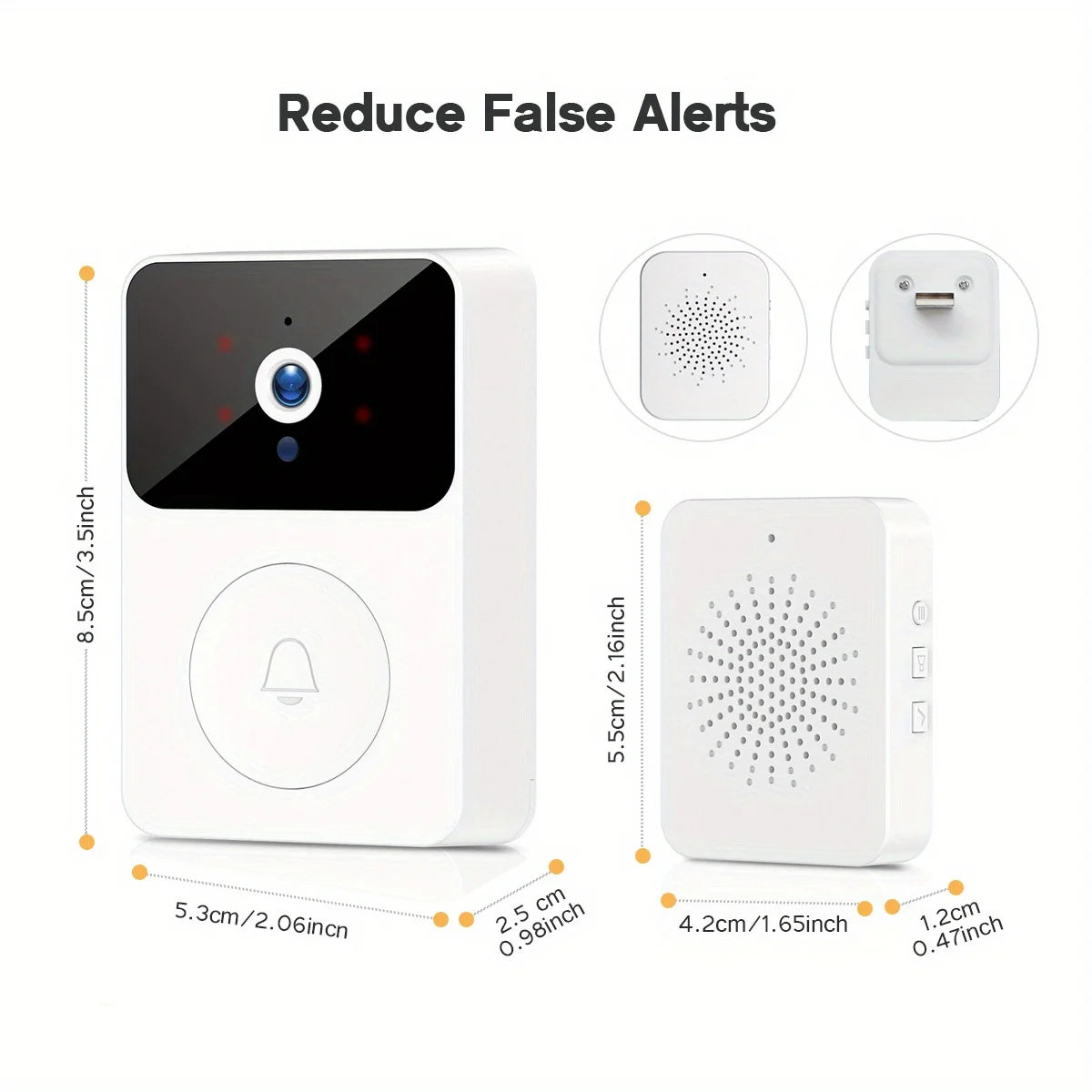 Doorbell Smart Home Door Bell Wireless Rechargeable Battery Outdoor HD Camera Two Way Audio Visual phone monitoring Doorbell