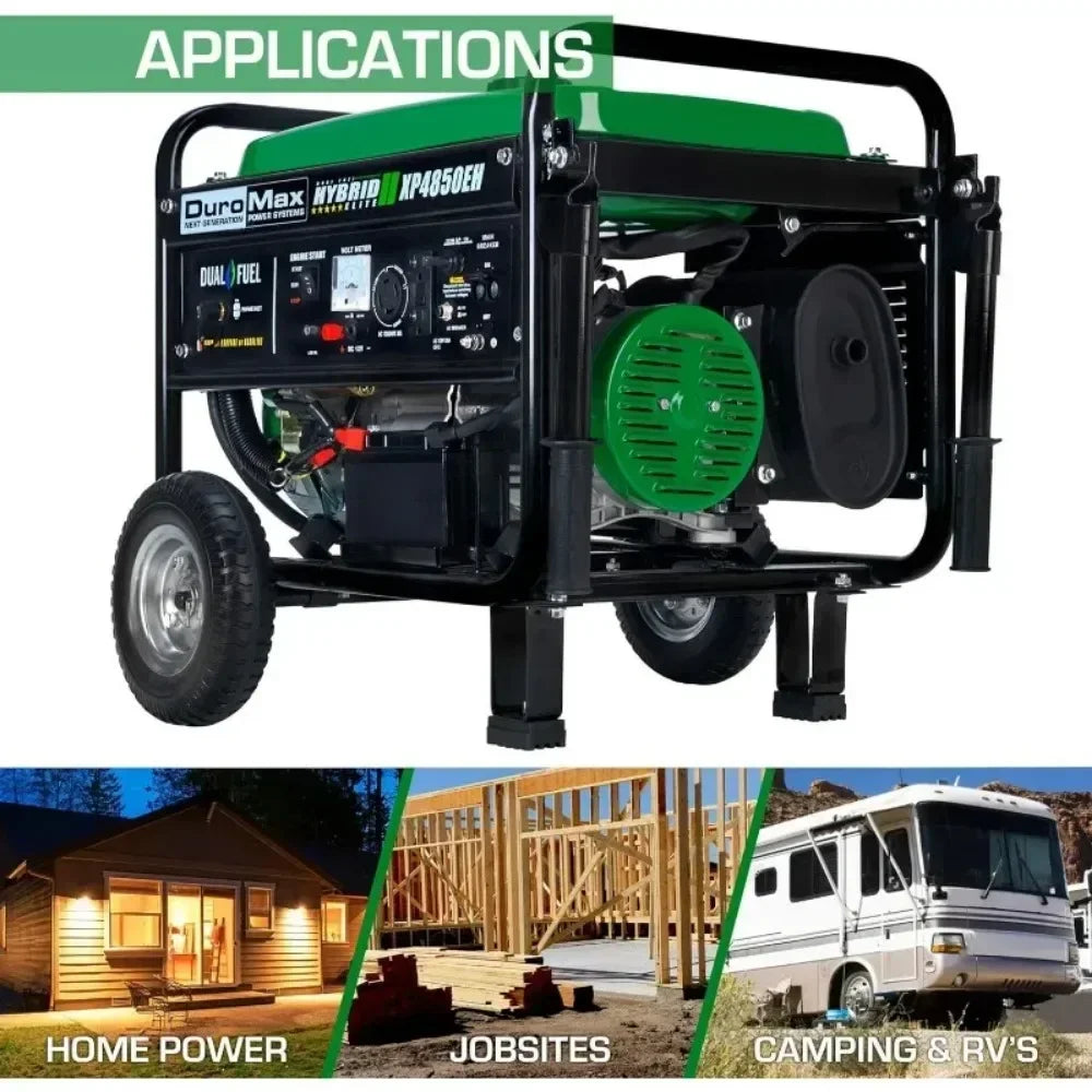 HOT New 4850 Watt Gas or Propane Powered-Electric Start-Camping & RV Ready, 50 State Approved Dual Fuel Portable Generator | USA - TrendForce25
