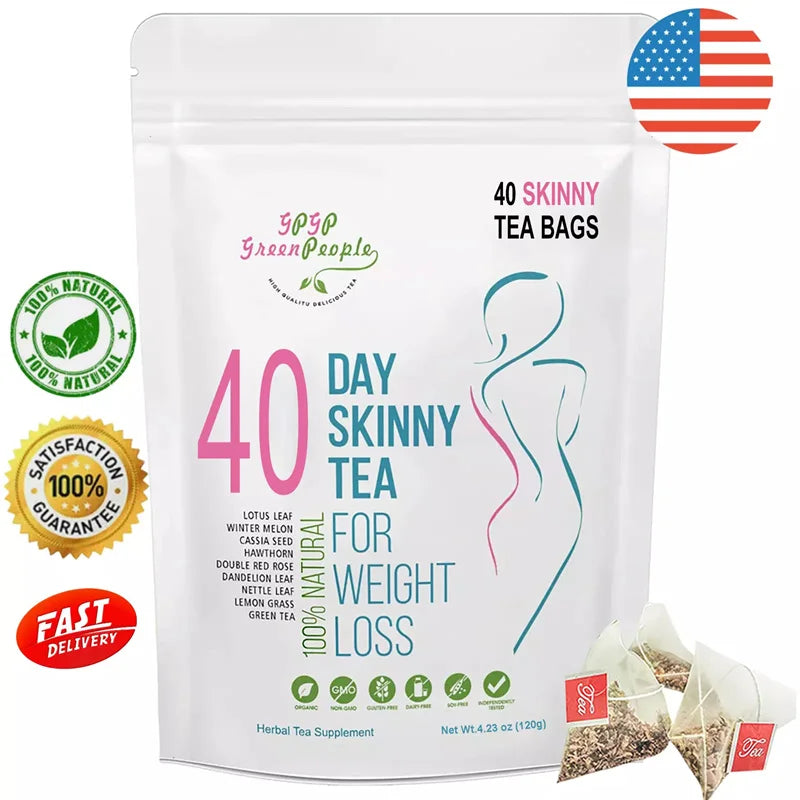Natural 40 Days Herbal Skinny Detox Weight Loss Supplement No Caffeine Non-GMO Health Food Vitamins And Supplements - TrendForce25