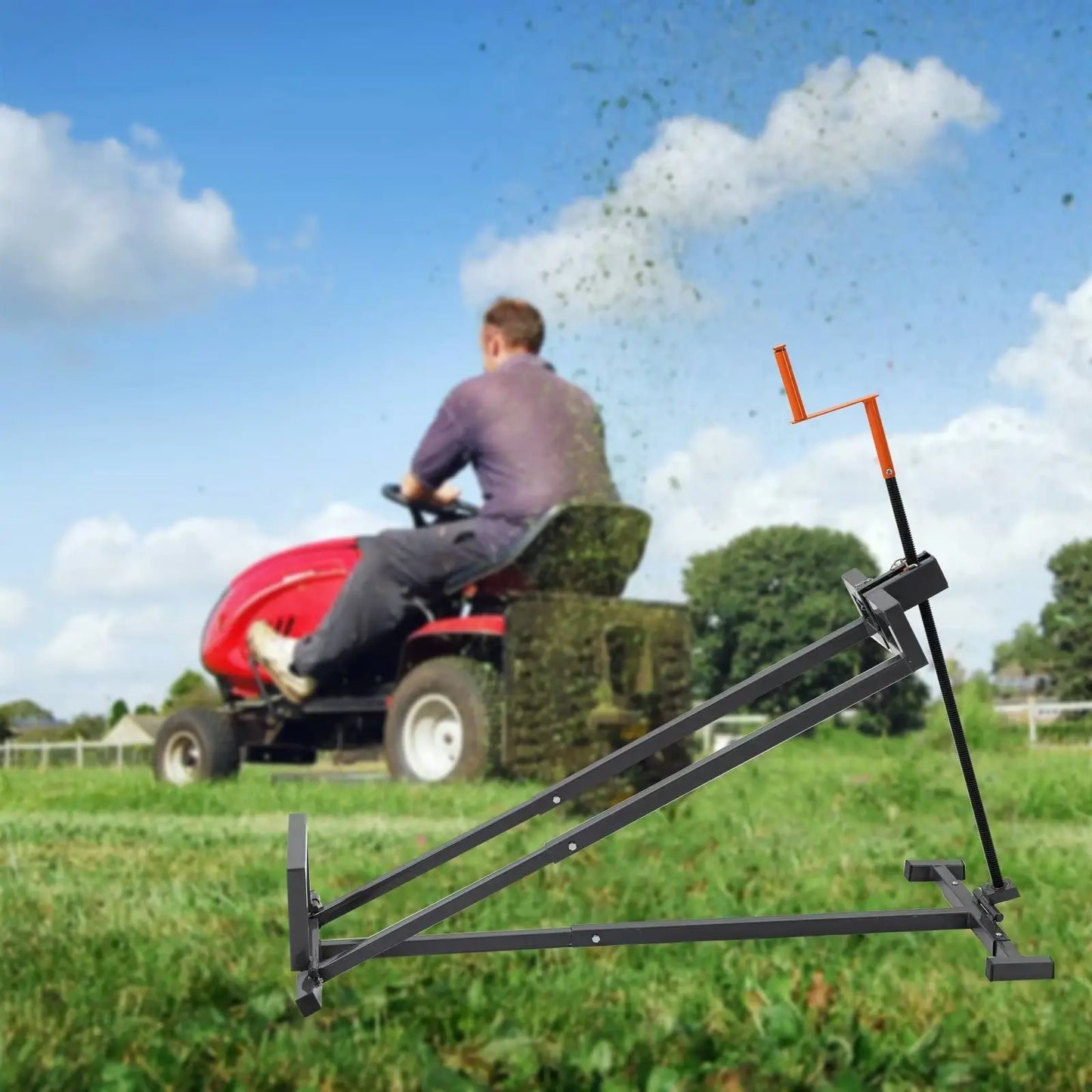 LZBEITEM Lawn Mower Lift Jack -Lifting Platform 882 Lbs Capacity for Garden Tractors and Lawn Mowers with Manual Handle