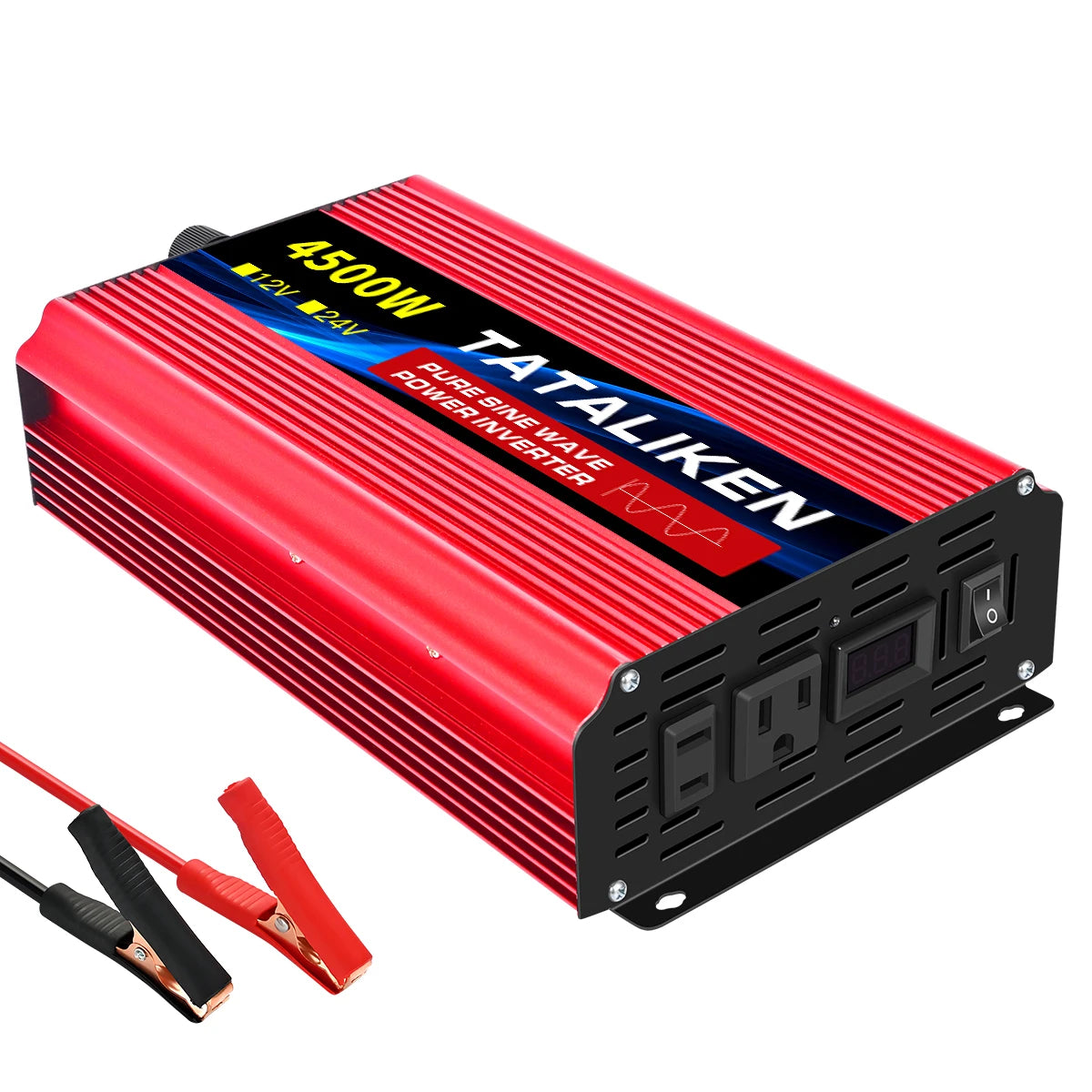 US Socket 12V To AC 110V 60HZ Pure Sine Wave Inverter Car Power 1600W/2200W/3000W Voltage Portable Converter with LED - TrendForce25