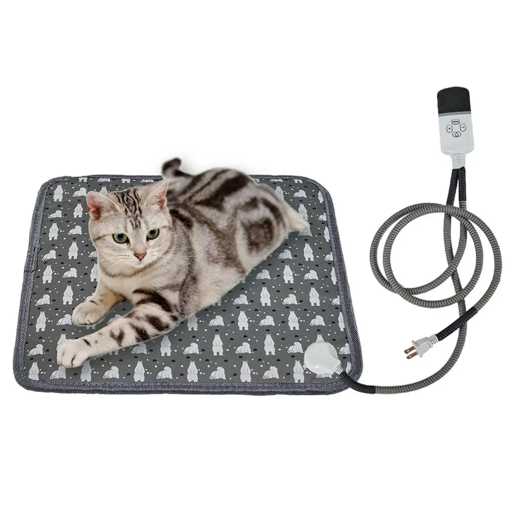 Pet Heated Mat Electric Heating Pet Bed With Bite-proof Power Cord Heated Cat Bed Adjustable Temperature Dog Cat Heating Pad