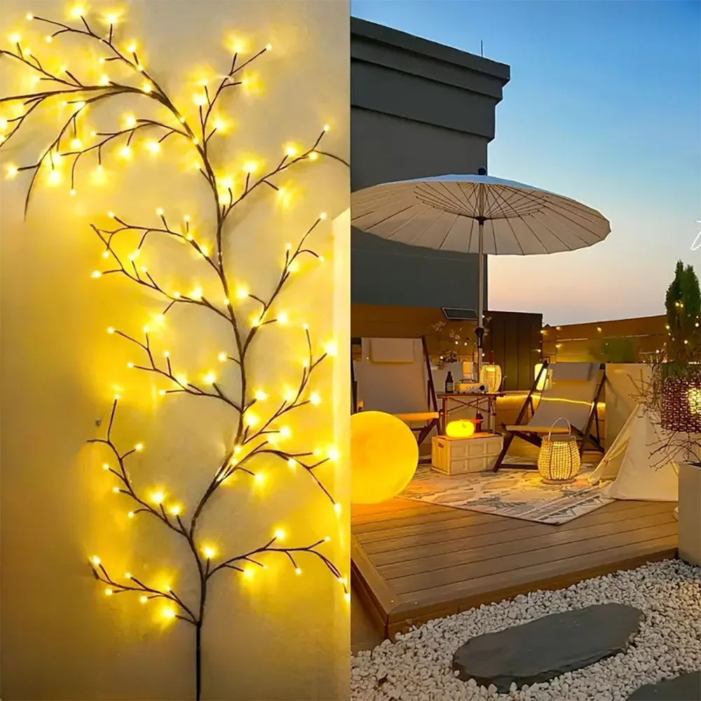 Outdoor Lighting Light String Solar Tree and Vine Lamp 96LED Tree Branches Light Waterproof Garland Home Decorative Lights - TrendForce25
