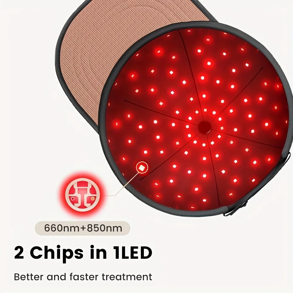 Hair Grow Cap Red Light Therapy Head LED Red Infrared Device lamp Relax Brain Hair Skin Treatment Insomnia Heating Hat Head - TrendForce25