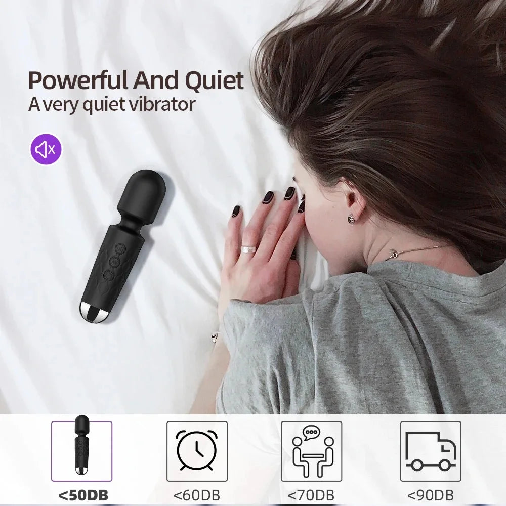 Portable Electric Massage Stick with 8 Adjustable 20 Modes, Suitable for The Back/Neck/Legs/Waist, Relieving Fatigue - TrendForce25