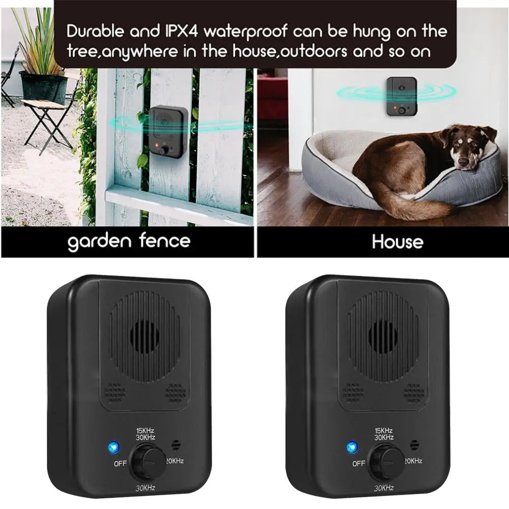 Pet Puppy Anti Bark Ultrasonic Suppressor Outdoor Anti Noise Dog Repeller Device Waterproof Dog Behavior Training Device - TrendForce25