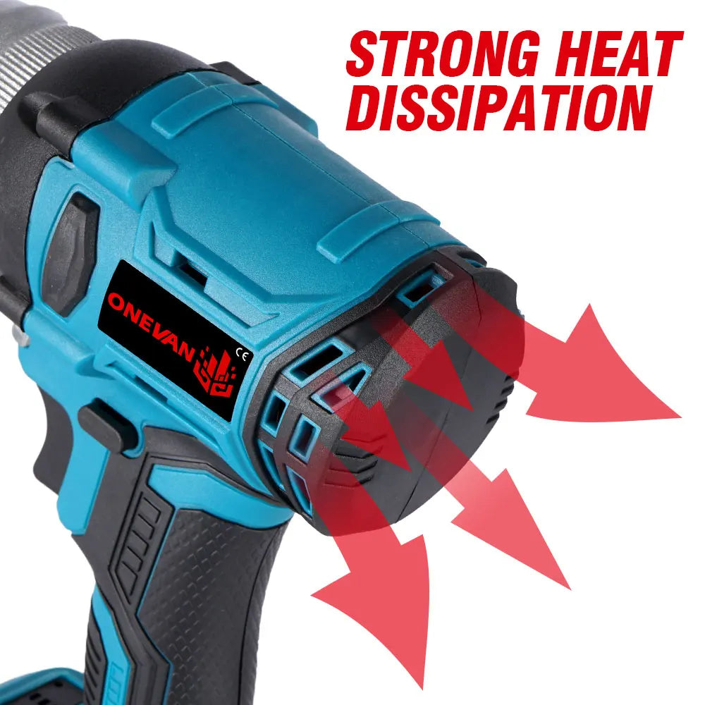 ONEVAN Brushless Electric Rivet Gun 2.4~5.0mm Drill Cordless Rivet Nut Gun Automatic Riveting Power Tool For Makita Battery Pin