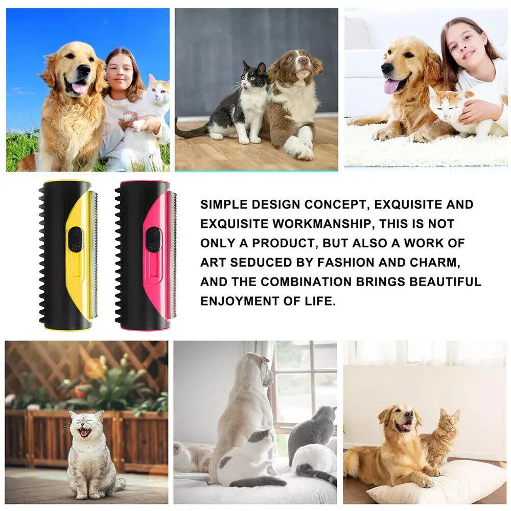 Pet Dog Hair Comb Hair Removal Combs Lint Roller Dog Cat Puppy Cleaning Brush Cats Sofa Carpet Hair Shedding Trimmer Deshedding - TrendForce25