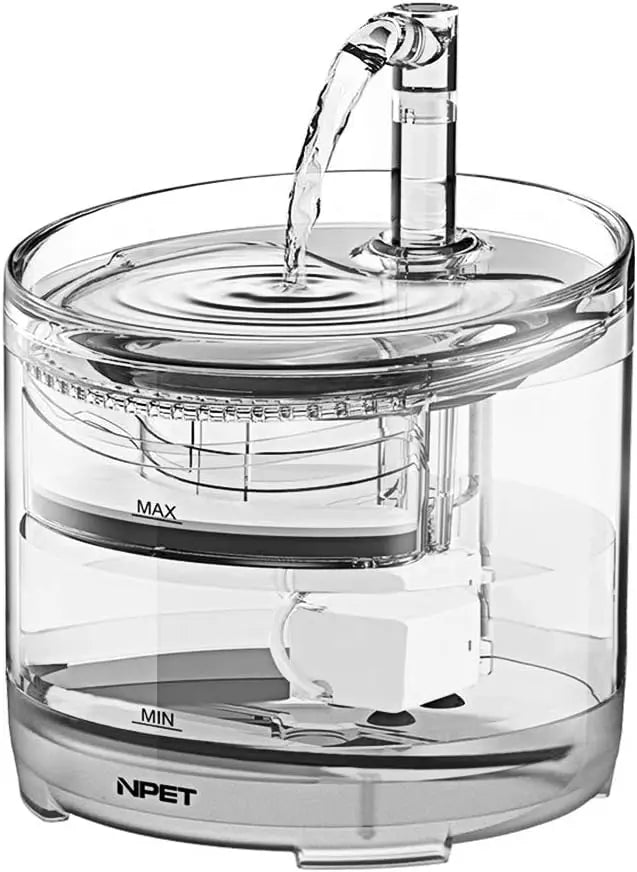 NPET Cat Water Fountain WF050TP 1.5L Automatic Pet Drinking Fountain with Replacement Faucet Kit - TrendForce25