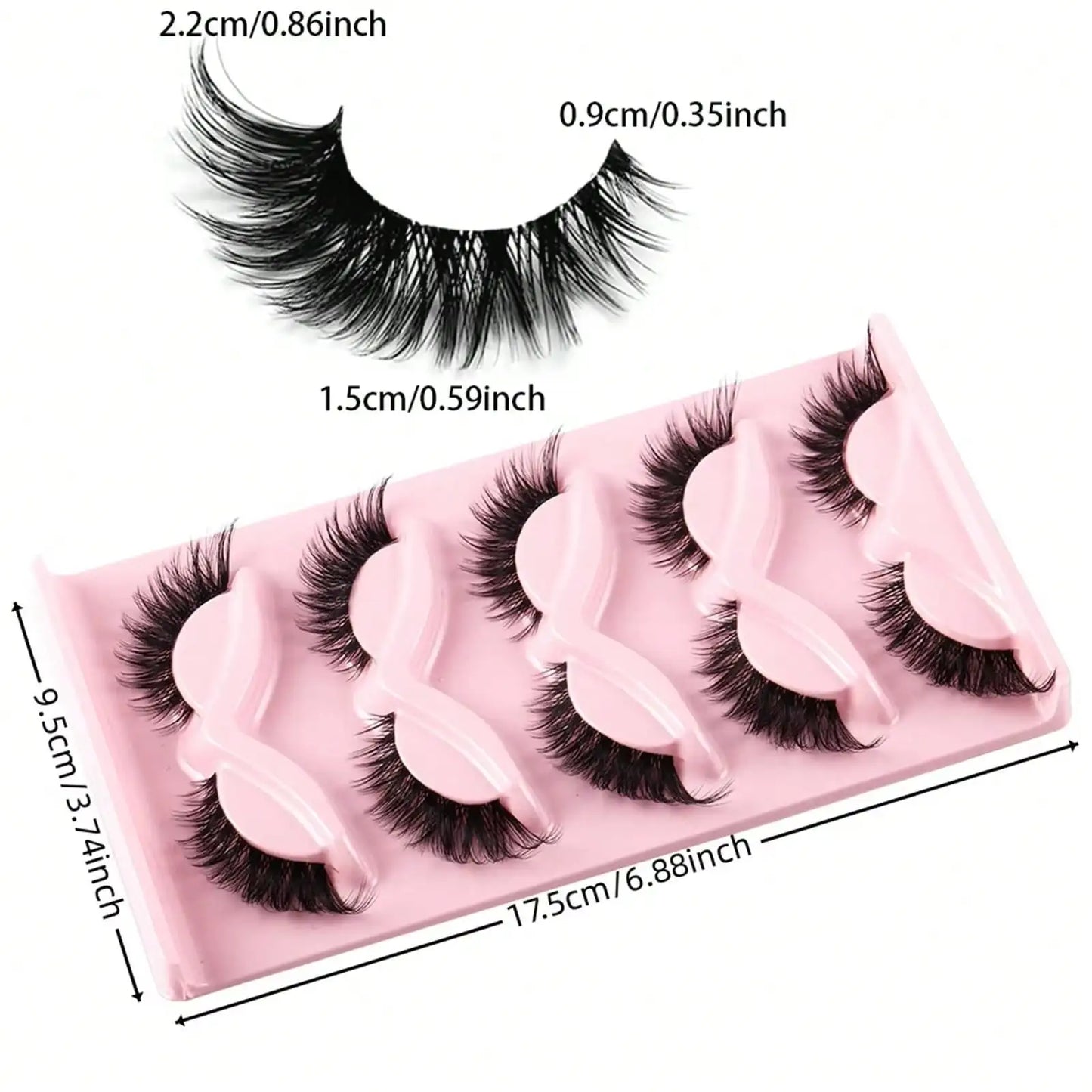 15Pairs/3Pack Cat eye Eyelashes 3D Natural False Lashes Fluffy Soft Cross Clear Band Lashes Manga Lashes Wispy Eyelash Makeup - TrendForce25