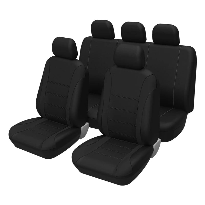 5PCS Car Seat Covers Set Universal Fit Most Car Covers Stain Resistant Fashion Seat Covers Protecting Seats - TrendForce25