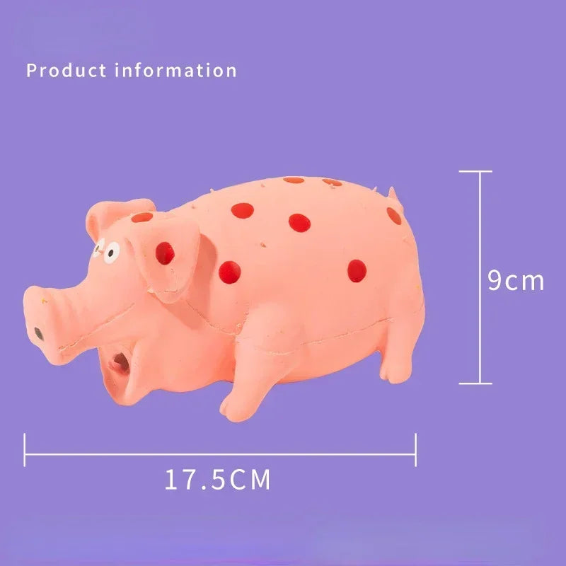 Squeaky Pig Dog Toy Durable Rubber Pig Squeaker Dog Puppy Chew Toys Latex Interactive Cute Toy for Small Medium Large Dogs - TrendForce25