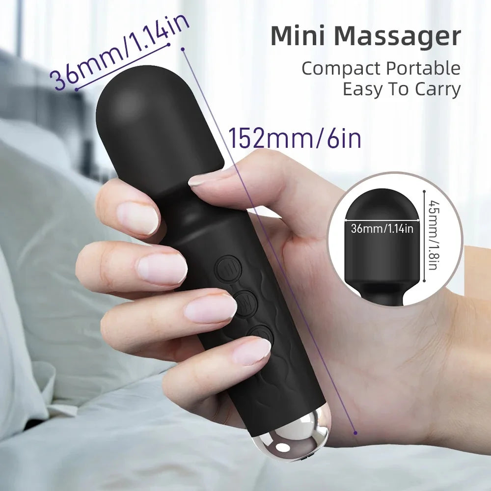 Portable Electric Massage Stick with 8 Adjustable 20 Modes, Suitable for The Back/Neck/Legs/Waist, Relieving Fatigue - TrendForce25