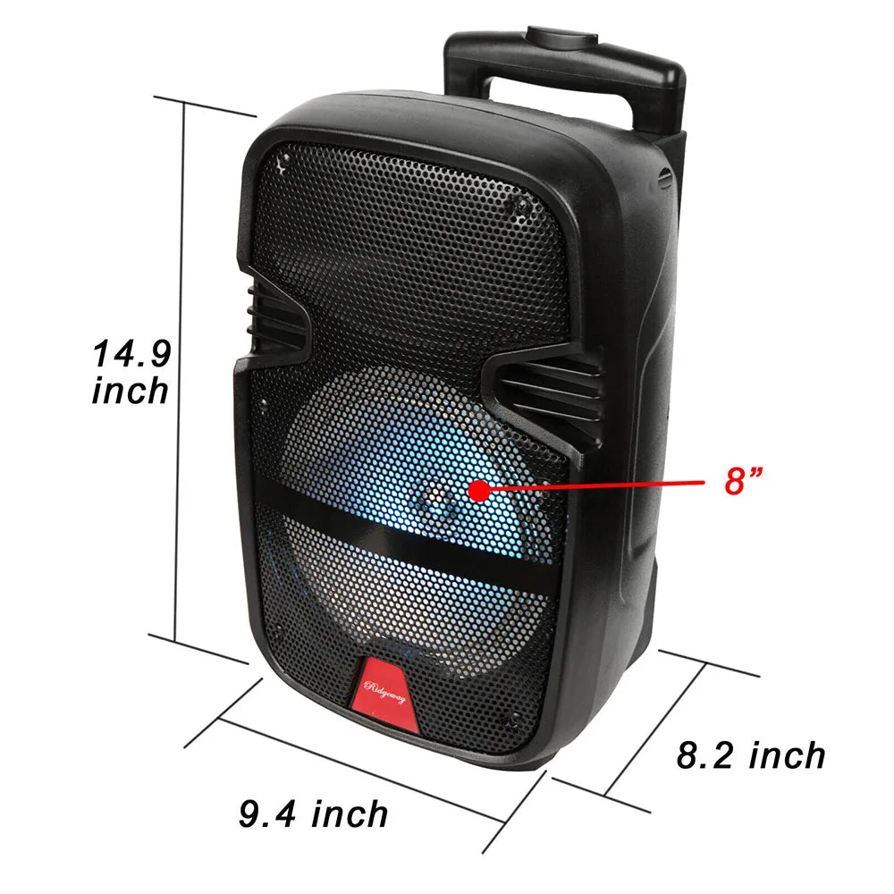 3000 Watts Wireless Portable Party Bluetooth Speaker With Microphone & Remote 8" Subwoofer High Quality Big Sound - TrendForce25