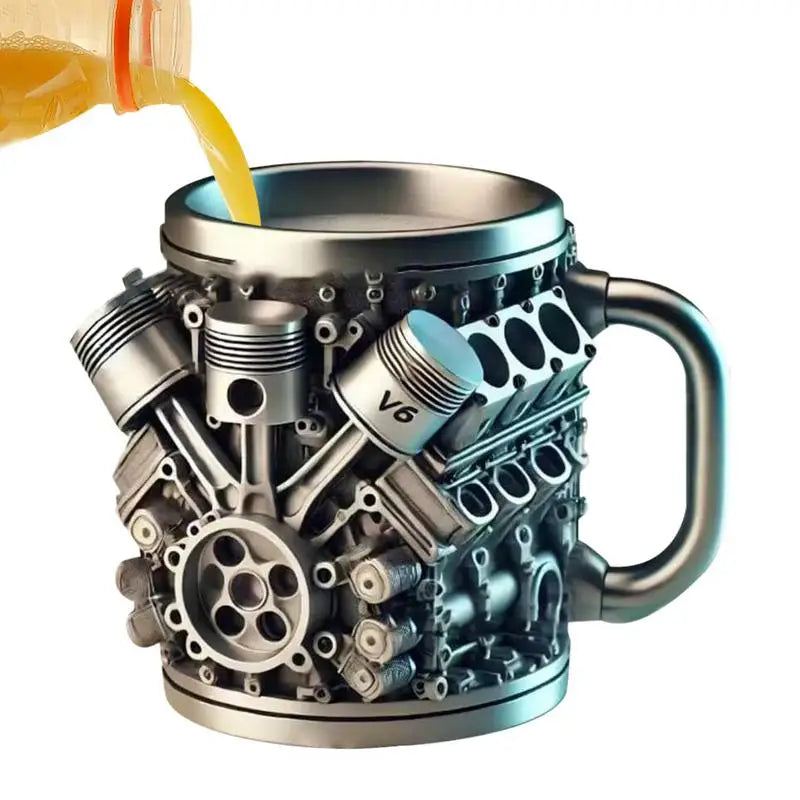 Stainless Steel Coffee Mug Reusable Car Engines Cocktail Mug Creative Water Cup Personalizedd wine cup Beer Mug Coffee Mug