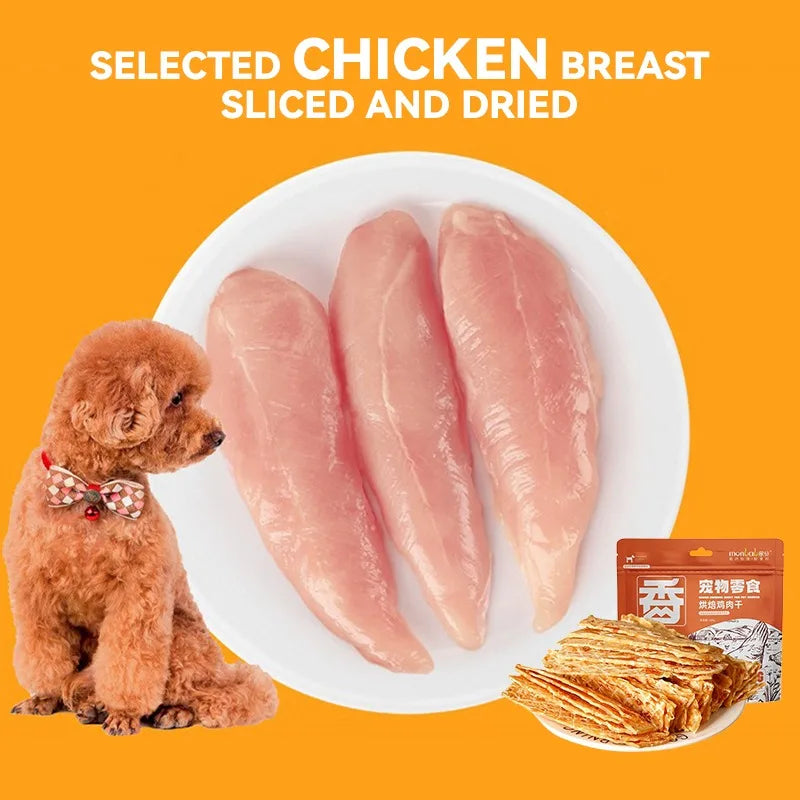 Dog Snacks Dried Chicken Breast 500g Pet Snacks Fresh Flavorful Thin Crispy Dog Training Reward Jerky Nutrient Rich Pet Snacks - TrendForce25