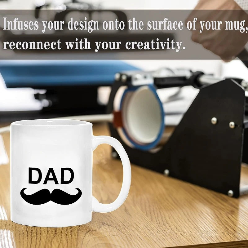 Mugs Blank Tazas Para Sublimacion White Ceramic Sublimation Cups Bulk Mugs for Coffee Tea Latte Hot Cocoa 11 oz Set of 12