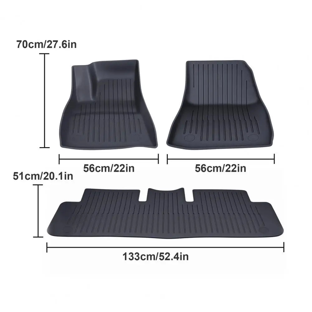 Floor Mats,All Weather Protection Cargo Liner Waterproof Trunk Mat with Backrest Pad Full Set Accessor - TrendForce25