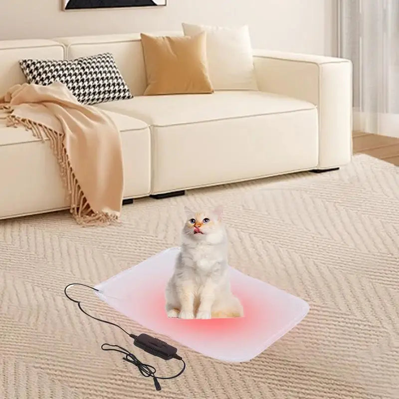 Solar Pet Heating Pad 100W Waterproof Pet Heating Pad Adjustable Warming Cat Bed Thermal Pet Blanket For Winter Cat Pet Dog - TrendForce25
