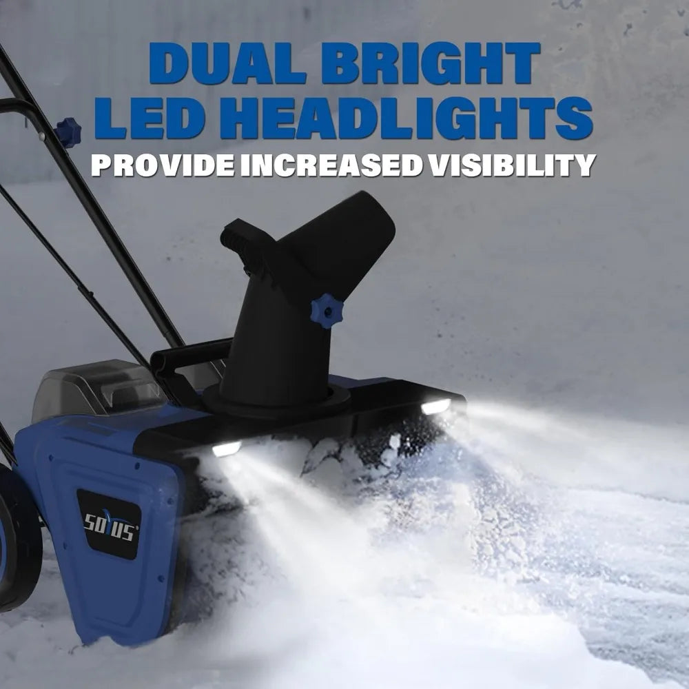 40V Cordless Snow Blower 20-Inch Brushless Motor Dual LED Lights 2x4.0Ah Batteries Driveway Sidewalk - TrendForce25