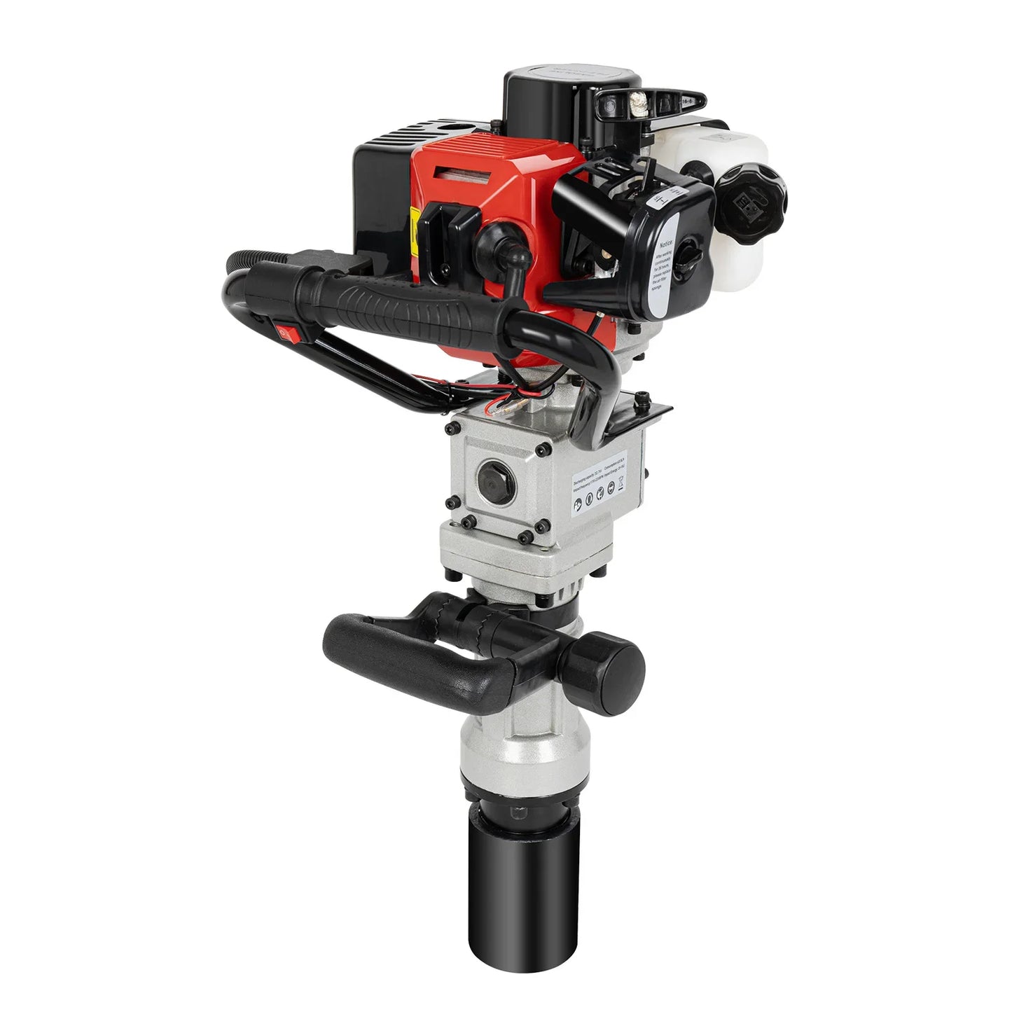 32.6cc Gasoline Pile Driver 20-45J Impact 8500RPM 0.9KW Two-stroke Piling Tool w/2 Sleeves for Fencing & Construction 