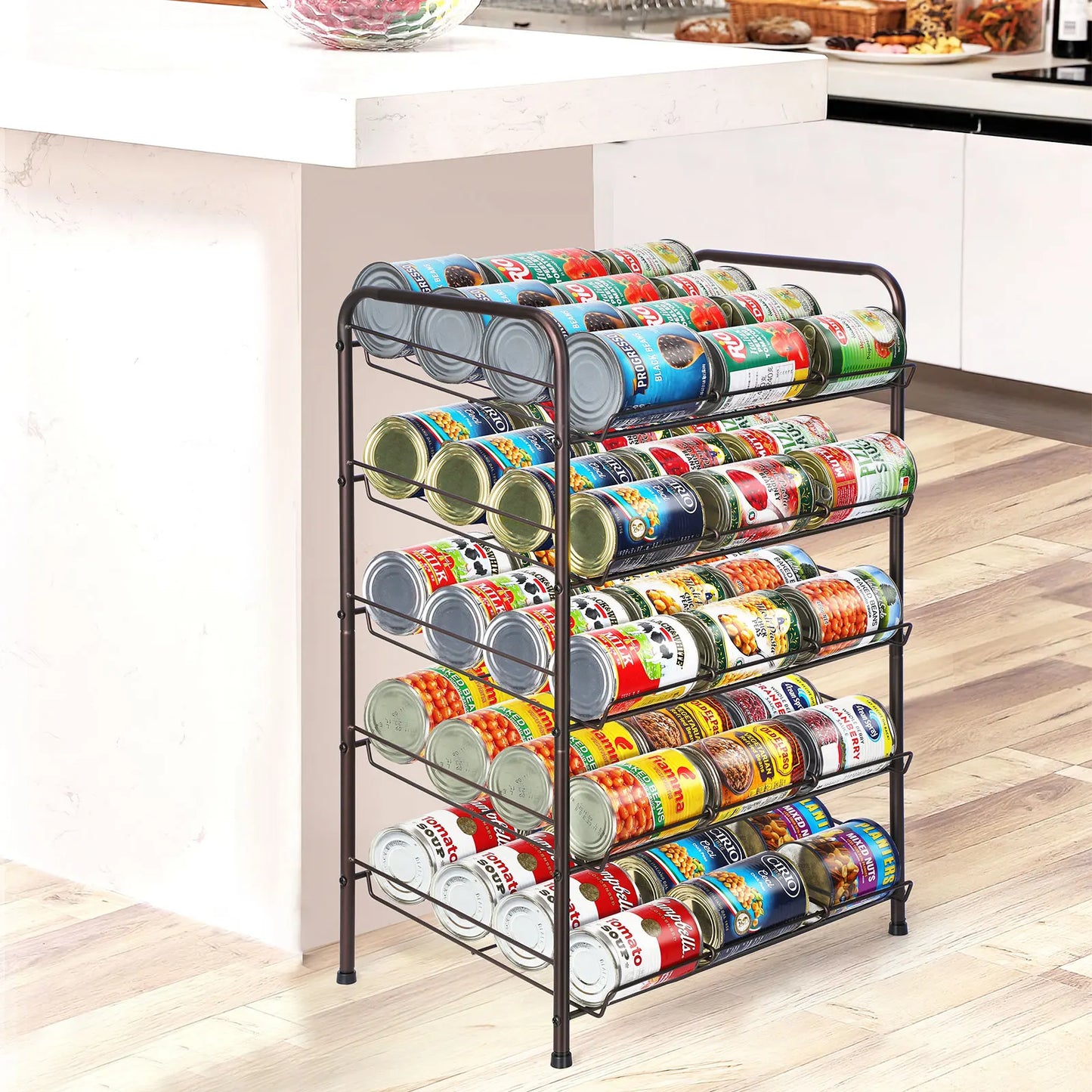 Can rack storage rack, 5-layer can storage dispenser can accommodate 60 cans - TrendForce25
