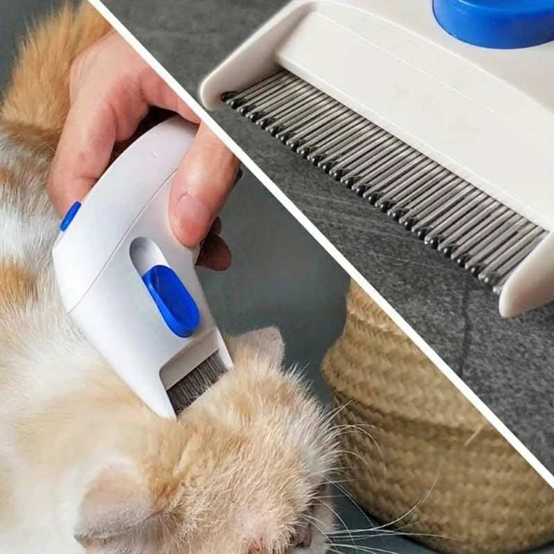 1pcs Cat & Dog lectitc Hlea Comb, hemoves oose Hai fleas,And Eggs:.lectronicice Remover, suitable For Cats, Dogs,And abits. Efec - TrendForce25