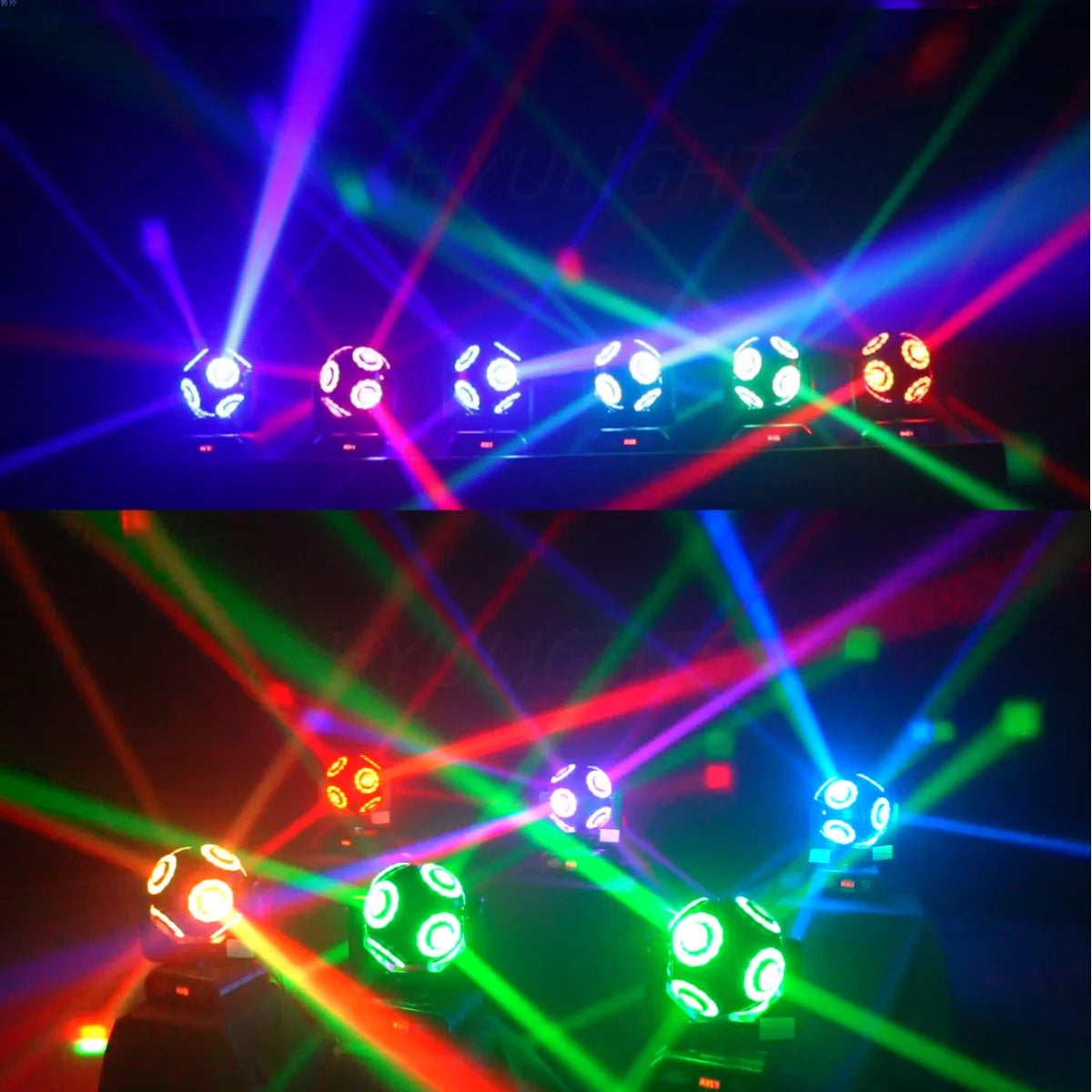 LED Moving Head 8x15W RGBW 4in1 With Halo RGB 3in1Football Light 360 ° Infinite Rotation Beam Strobe Dj Bar DMX 512 Stage Effect