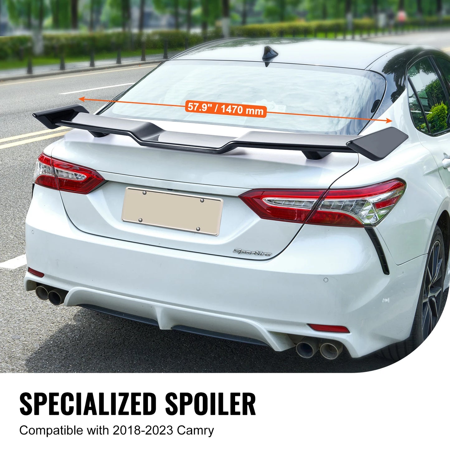 SucceBuy GT Wing Car Spoiler Compatible with 2018-2023 Camry High Strength ABS Material Baking Paint Car Rear Spoiler Wing
