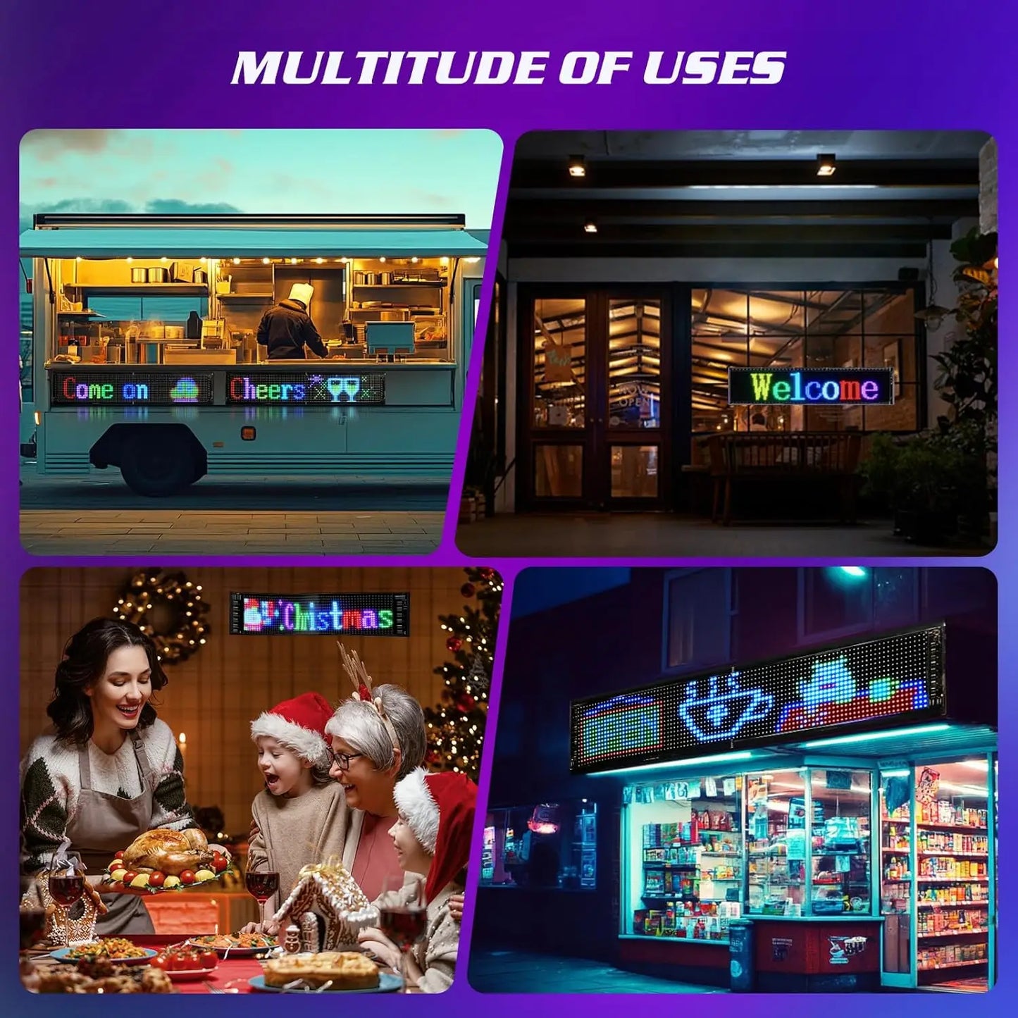 Scrolling Bright Advertising LED Signs, Flexible USB 5V LED Car Sign Bluetooth App Control Custom Text Pattern ,Valentine's Day