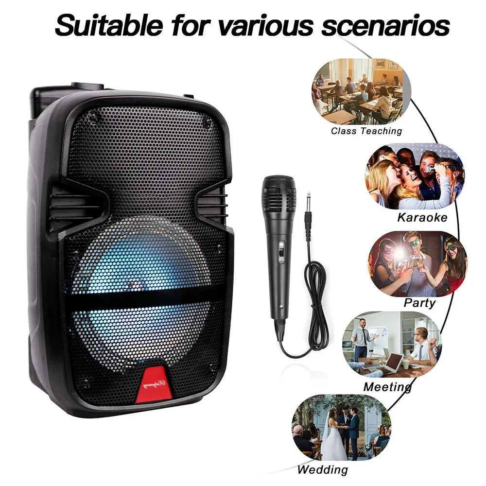 3000 Watts Wireless Portable Party Bluetooth Speaker With Microphone & Remote 8" Subwoofer High Quality Big Sound - TrendForce25