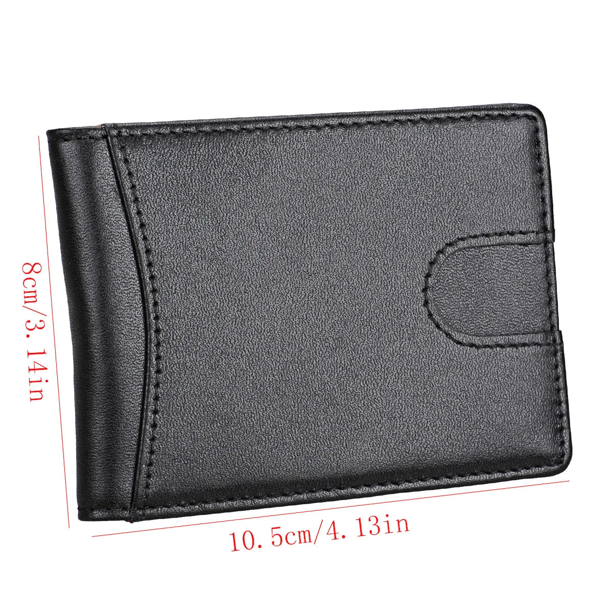 Men's Slim RFID Blocking Bifold Walle With Money Clip Credit Card Holders Minimalist Front Pocket Wallet With ID Window - TrendForce25