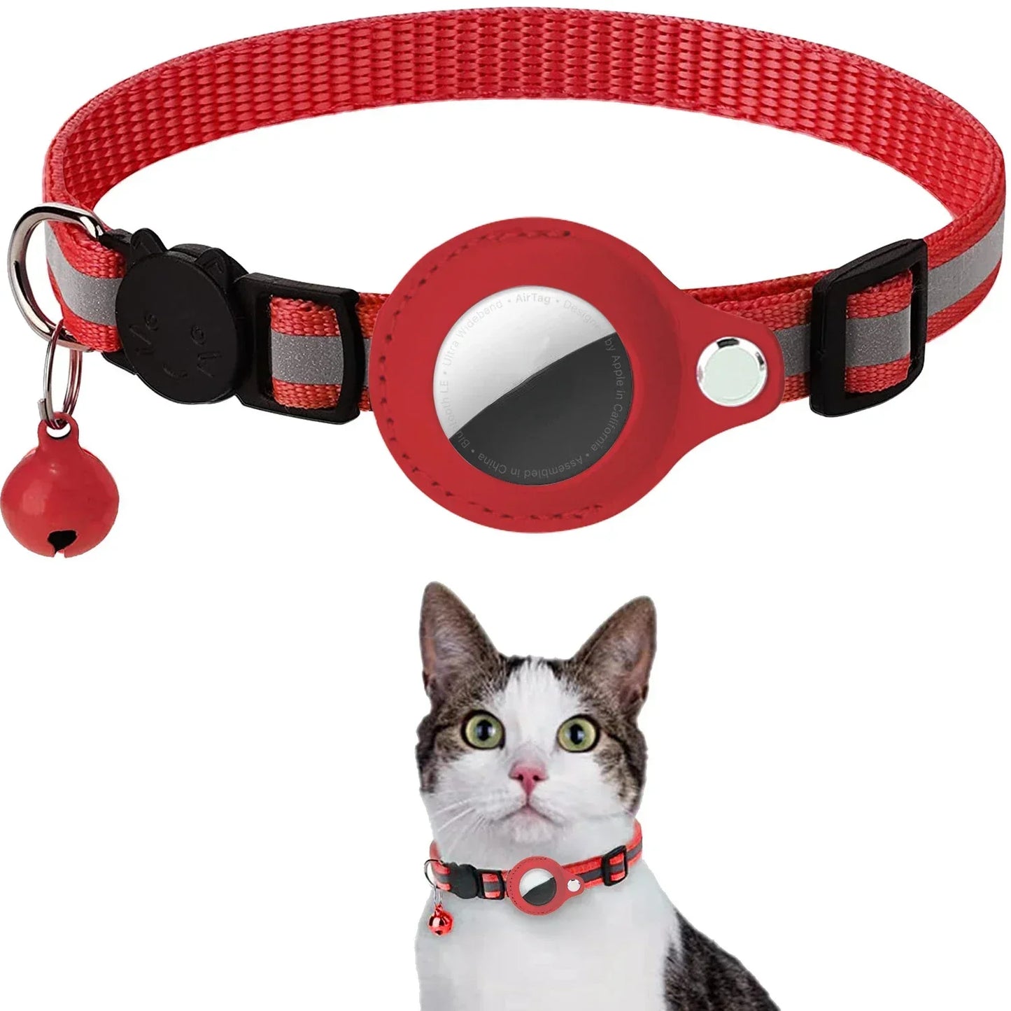 Cat Positioning Collar Protective Case with Reflective Bell for Apple Airtag - TrendForce25