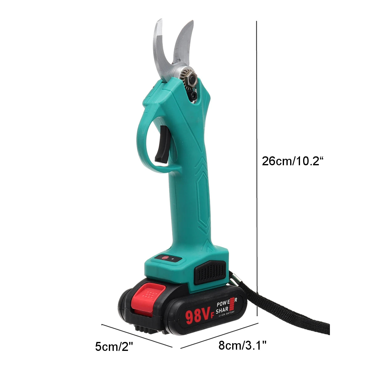 VIOLEWORKS 30mm Cordless Electric Pruning Shears Garden Fruit Tree Bonsai Cordless Electric Garden Scissors Handheld Garden Tool
