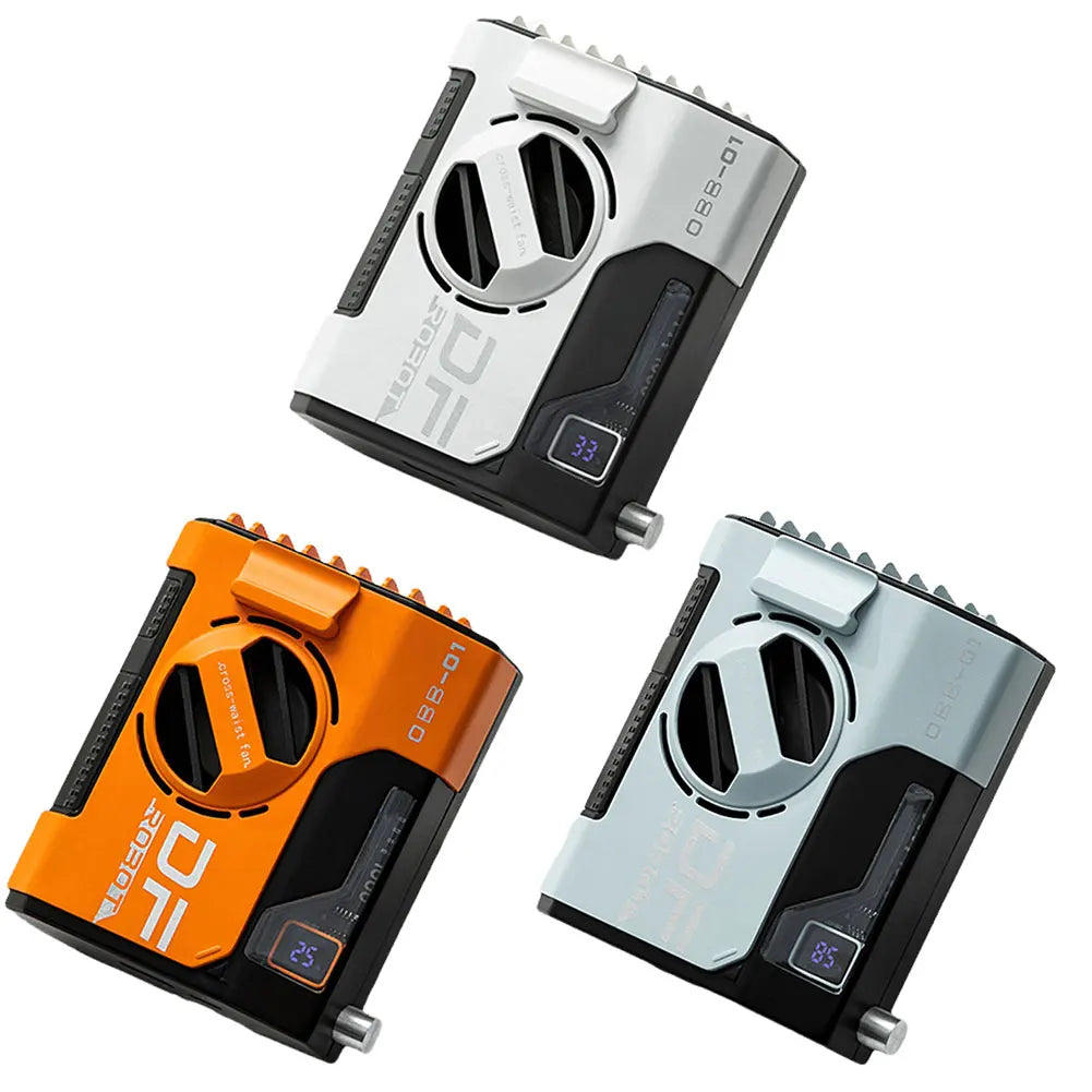 Portable Waist Fan Rechargeable 5 Speeds Waist Hanger Fan Strong Airflow Outdoor Camping Fan for Outdoor Jobsite Climbing Hiking