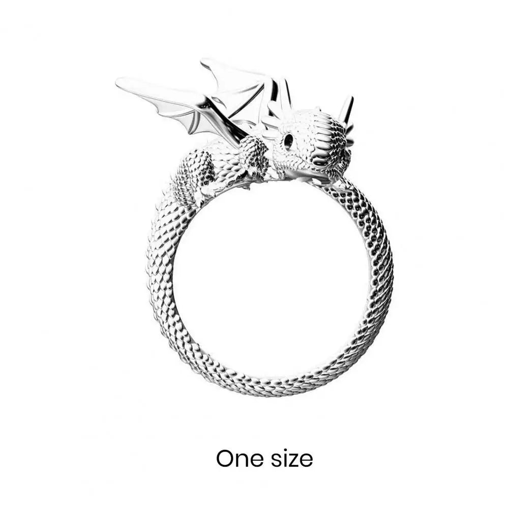 Dragon Rings Gothic Punk Style Pterosaur Wings Alloy Opening Adjustable Rings Vintage Jewelry Accessories Gifts For Women Men