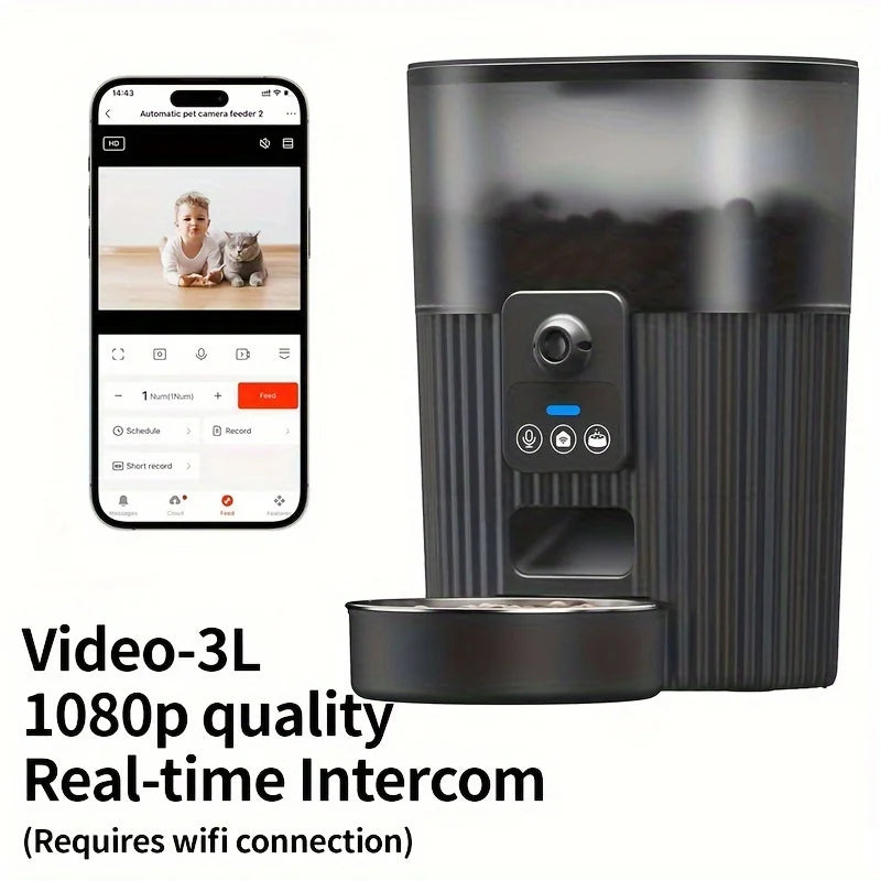 PAPIFEED cat automatic feeder dog fixed feeding machine cat food dog food wifi remote smart cat pet food dispenser - TrendForce25