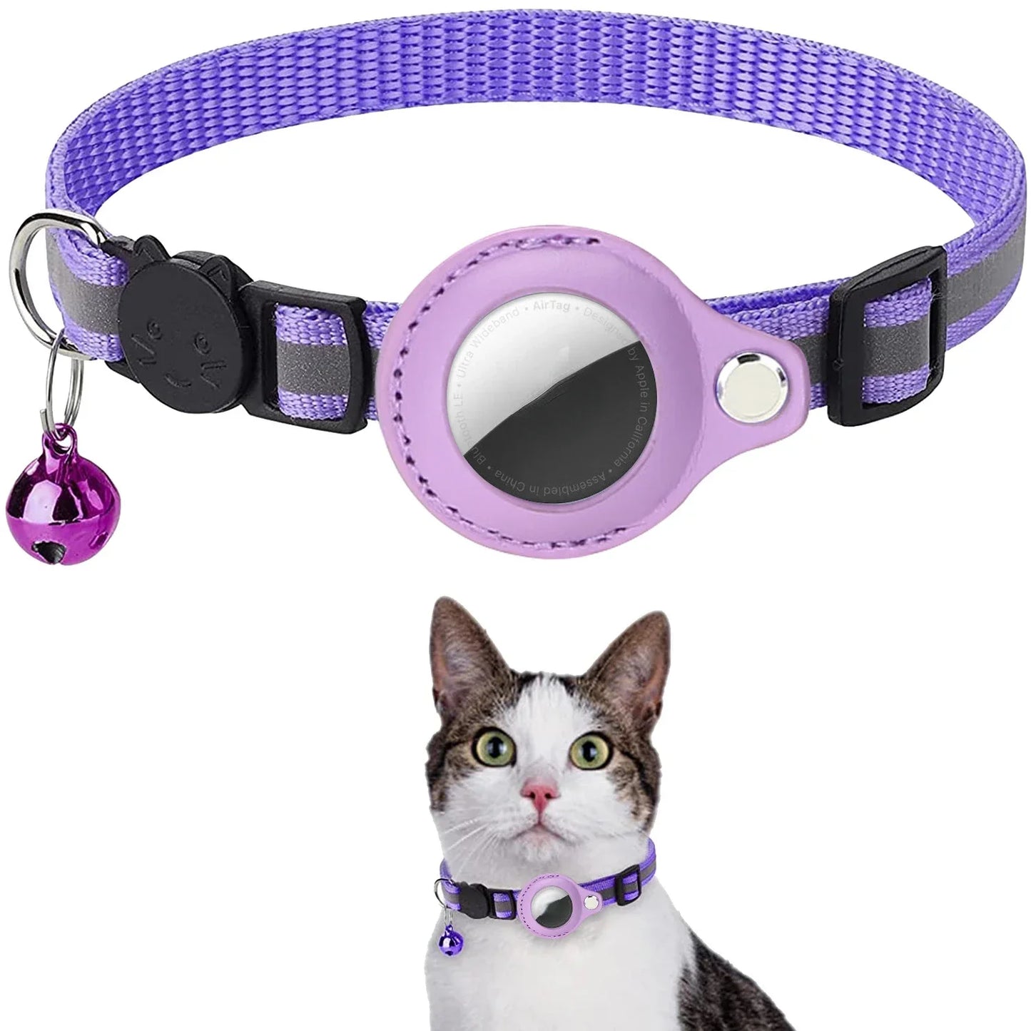 Cat Positioning Collar Protective Case with Reflective Bell for Apple Airtag - TrendForce25